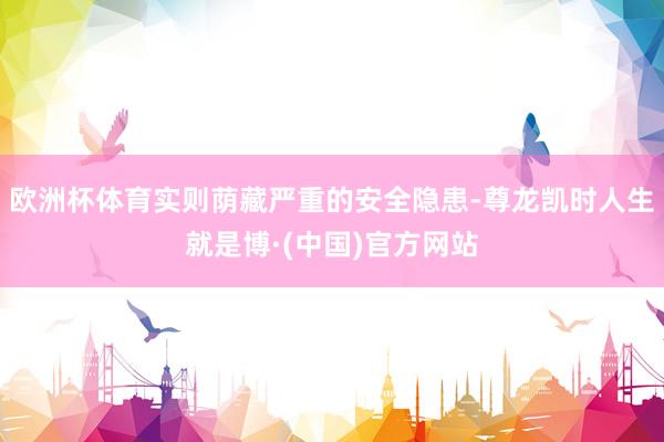 欧洲杯体育实则荫藏严重的安全隐患-尊龙凯时人生就是博·(中国)官方网站