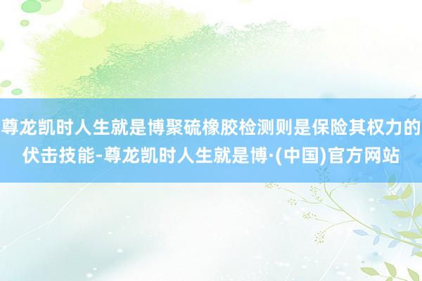 尊龙凯时人生就是博聚硫橡胶检测则是保险其权力的伏击技能-尊龙凯时人生就是博·(中国)官方网站