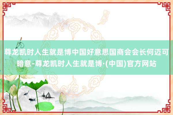 尊龙凯时人生就是博　　中国好意思国商会会长何迈可暗意-尊龙凯时人生就是博·(中国)官方网站